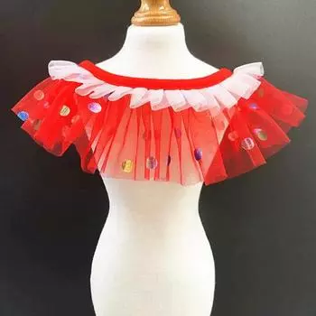 Шейный платок для домашних животных, очаровательное декоративное милое кружевное ожерелье в стиле принцессы для девочек и собак M