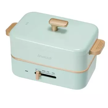 Shelddi Compact Hot поставляется с 2 типами пластин Глубокая для одной для 2 температур Включает одинарную пластину для гриля, 2WAY, (Якинику + горшок), Жизнь,