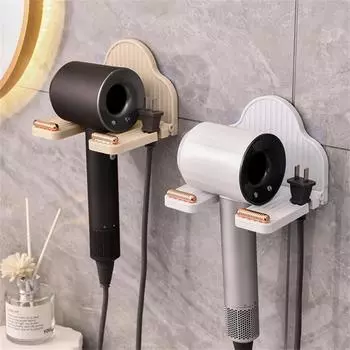 Shelf Good Looking And Practical Thickened Material Off White Matcha Green Storage Rack Hair Dryer Holder Wall-mounted покинуть белый
