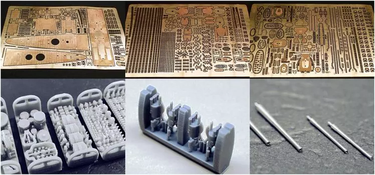 Shelf Oddity Heavy Cruiser Kinugasa 1945 Super Detail Plastic Model Parts PSO7000024 1/700 1942/Aoba (For Hasegawa)