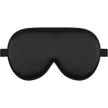 Шелковая маска для глаз с повязкой на глаза, регулируемая сверхгладкая маска для глаз для мягкого сна чёрный