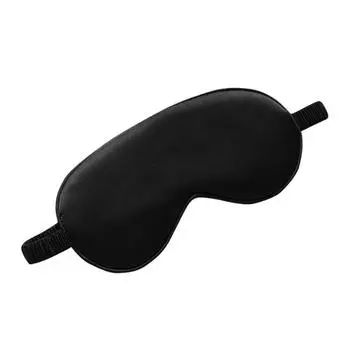 Шелковая маска для сна, натуральная маска для сна, тени для век, дышащая повязка на глаза, мягкая портативная чёрный