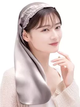 Шелковая ночная шапочка для длинных трубчатых волос, трубчатая шапочка для волос без пепла [COCOSILK], шапочка для волос, 100% шелк, (60см, Размер, Розовый)