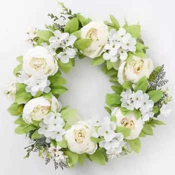 Шелковая ткань пион имитация гирлянда украшение двери украшение на дверь шелковый цветок имитация цветка настенные украшения 40CM