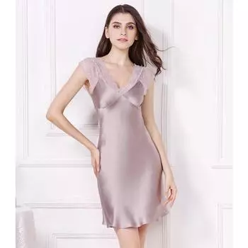 Шелковая женская пижама Mulberry, летняя пижама, кружевная пижама, женская шелковая пижама, пижама M