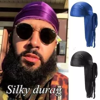 Шелковистая пиратская шляпа для мужчин и женщин, повязка на голову, мягкая шапка для волос розовый