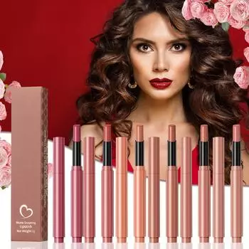 Шелковистая помада Charm Lipstick Pen Легкая и тонкая, не высыхает, не выцветает, 6 цветов, не прилипает к чашке One Size