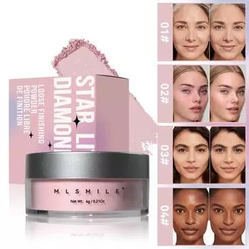 Шелковистая пудра для контроля жирности, ярко-белая, водостойкая, матовая пудра, ромбовидная пудра для макияжа, водостойкая, матовая пудра для контроля жирности 6g