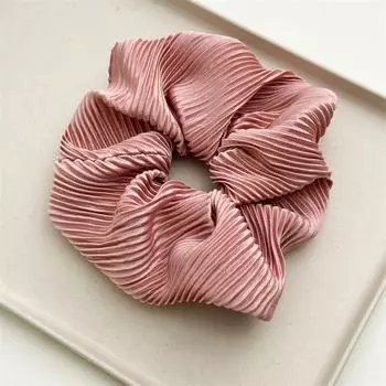 Шелковистые Кремовые Глянцевые Большие Резинки для Волос Винтажные Нежные Однотонные Повязки на Голову для Женщин Девушек Элегантные Эластичные Резинки для Волос