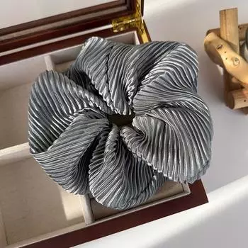 Шелковистые Кремовые Глянцевые Большие Резинки для Волос Винтажные Нежные Однотонные Повязки на Голову для Женщин Девушек Элегантные Эластичные Резинки для Волос