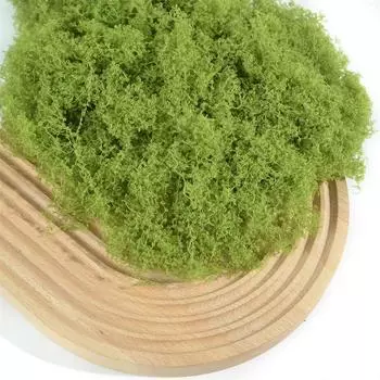 Шелковистый плюш искусственный мох микроландшафтные украшения для бонсай и украшения газона 50g темно-зеленого