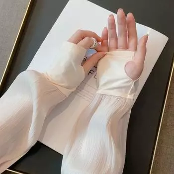 Шелковые анти-УФ-защитные манжеты для рук, летние товары для путешествий на открытом воздухе, солнцезащитные рукава, женские нарукавники для велоспорта и вождения