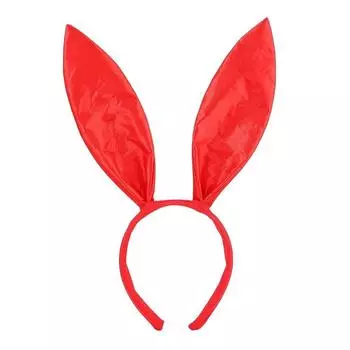 Шелковые атласные повязки на голову с большими кроличьими ушками, милые, для вечеринки, реквизит для фото, повязка для волос с кроличьими ушками, головной убор для вечеринки красный