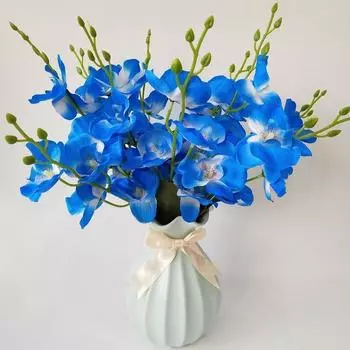 Шелковые цветы орхидеи искусственные фаленопсисы имитация искусственных цветов свадебные украшения домашний офис декор рабочего стола белый