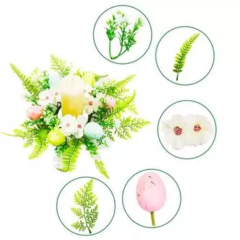Шелковые цветы, пасхальные свечи, кольца, венки, креативные искусственные цветочные гирлянды, настольные украшения Style 5