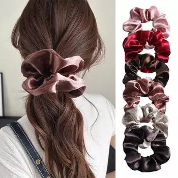 Шелковые резинки для волос/резинки для предотвращения завивания и ломкости, эластичные держатели для хвостиков без повреждений, 1 шт. One Size