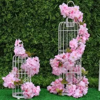 Шелковые вишневые цветы креативные поддельные подвесные растения DIY домашний декор искусственные цветы балкон белый