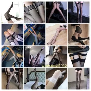 Шелковые женские чулки в сеточку до колена с бантиками – Элегантный черно-белый дизайн