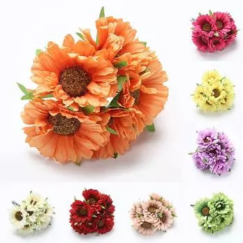Шелковый цветок на День святого Валентина, маргаритка, своими руками для свадьбы, искусственный цветок гортензии, популярный свадебный букет, высококачественные аксессуары для украшения дома зелёный