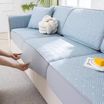 Шелковый диван Fresh Ice, летняя подушка для сиденья с защитой от царапин, чехол для летнего кожаного дивана, универсальный универсальный чехол 60*60cm