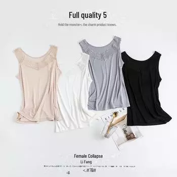 Шелковый кружевной камзол для женщин - летний жилет из шелка Mulberry Medium