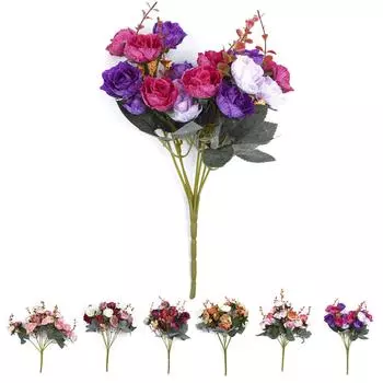 Шелковый пион искусственный букет цветов для дома/вечеринки/свадьбы садовый декор E