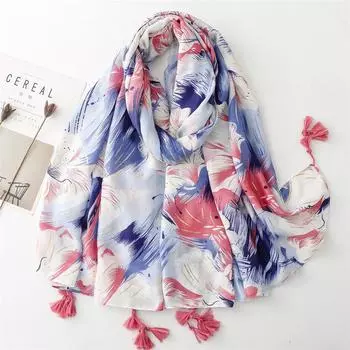 Шелковый шарф для весны и осени, женский универсальный шифоновый шарф, солнцезащитный шарф из хлопка и конопли, летние путешествия, солнцезащитный крем для пустыни, большая шаль 180*90