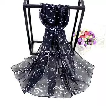 Шелковый шарф для женщин на лето, модная шаль, тонкий и универсальный, весенне-осенний шарф песочного цвета, длинный шифоновый шарф в мелкую полоску 160*50cm чёрный