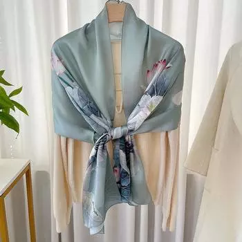 Шелковый шарф Шарф Шаль Mulberry Silk Женский шелк 53x170cm