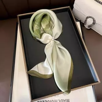 Шелковый шарф Шелковый шарф женский квадратный маленький шарф-шаль