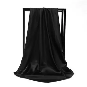 Шелковый шарф, универсальный оттенок для весны и лета, квадратный шарф 90 см, шаль для защиты от солнца, универсальный женский шелковый шарф, декоративный подарочный шарф 90*90cm фиолетовый