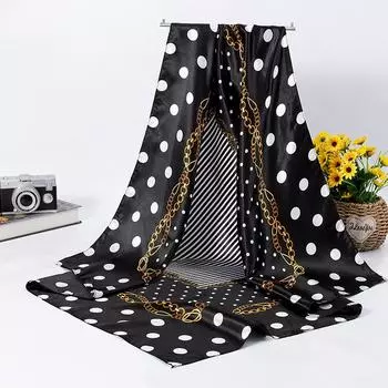 Шелковый шарф, универсальный оттенок для весны и лета, квадратный шарф 90 см, шаль для защиты от солнца, универсальный женский шелковый шарф, декоративный подарочный шарф 90*90cm красный