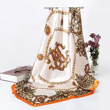 Шелковый шарф, универсальный оттенок для весны и лета, квадратный шарф 90 см, шаль для защиты от солнца, универсальный женский шелковый шарф, декоративный подарочный шарф 80-100cm красный