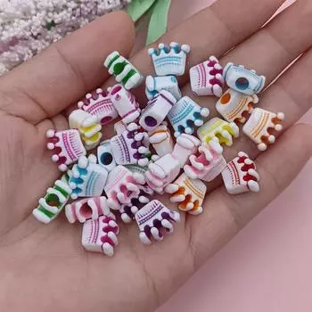 Shell Acrylic Bracelet DIY Snowflakes 50Pcs Flower Necklace Gifts Women Jewelry Handmade Loose Beads Gilrs beads Crown/14*11mm