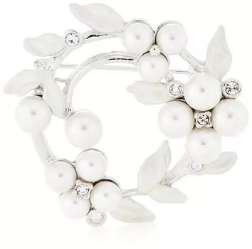 Shell pearl wreath brooch VBPV1030 UW [Vendome Boutique]