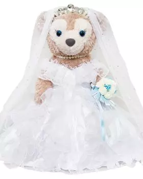 Шелли Мэй Свадебное платье Длинный шлейф Костюм Одежда Отдельный предмет Мягкая игрушка продается отдельно Приветственный медведь Свадебный подарок на свадьбу Мягкая игрушка на свадьбу S