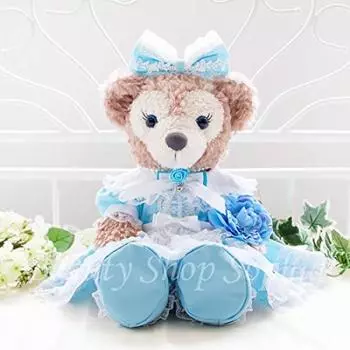 Shellie May Blue Dress Costume Single Item Plush Toy Sold Separately Plush Toy S Size Clothes Rose Corsage Straw Hat Original Design Goods Clothes синий