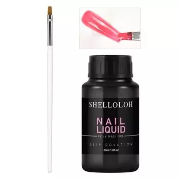 SHELLOLOH 30 мл скользящий раствор для ногтей, жидкий полигель для ногтей, лак для ногтей, гель-лак для акрилового наращивания, гель для ногтей, маникюрные наборы, УФ-кисть, набор инструментов для ногтей