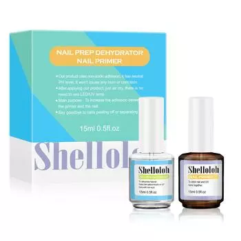 SHELLOLOH 5 мл Праймер для ногтей Подготовка ногтей Дегидратор Bond для гель-лака Акриловая пудра Базовый лак для дизайна ногтей Набор гелей для дизайна ногтей