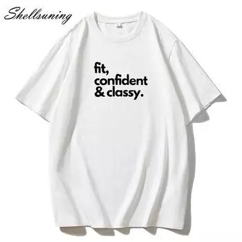 Shellsuning, летние хлопковые футболки с буквенным принтом, женские повседневные футболки большого размера с круглым вырезом и короткими рукавами, женские корейские универсальные топы в стиле Харадзюку M жёлтый