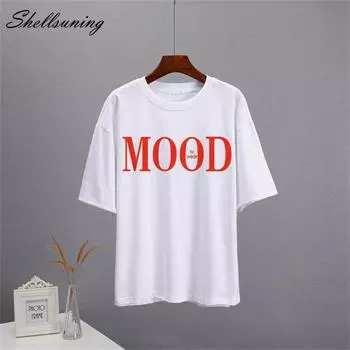 Shellsuning простые футболки с графическим рисунком для женщин, лето 2023, свободные мягкие базовые футболки для девочек, повседневные хлопковые женские топы с короткими рукавами для девочек M жёлтый
