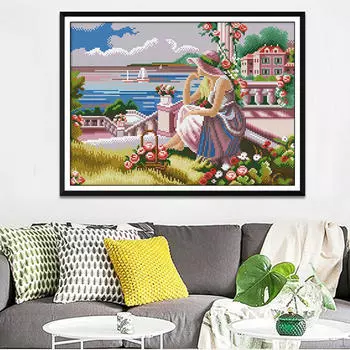 Схема строчки для вышивания изображений (девочки)