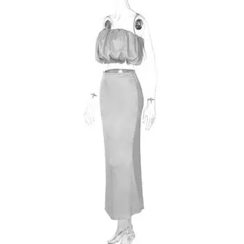 Shemoda Fashion Wind Elastic Zipper Fashion Suit Silver L