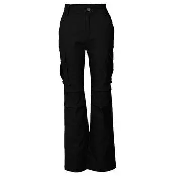 Shemoda Flanging High Waist Silm Casual Pants Black S