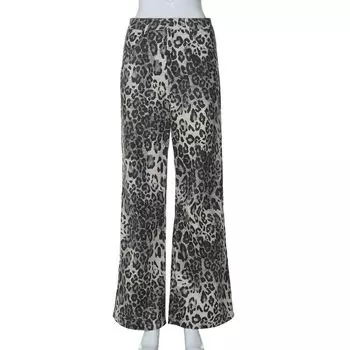 Shemoda Ретро Трендовые Свободные Повседневные Брюки с Высокой Посадкой Gray S
