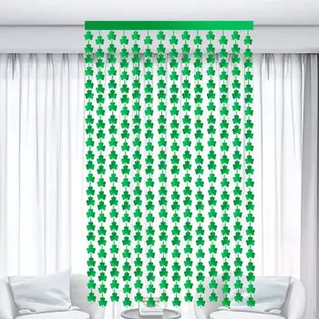 Шемрок из фольги с бахромой из трилистника, украшения для штор на день Святого Патрика для праздничного декора