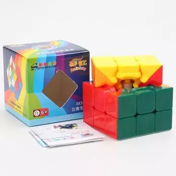 Shengshou Rainbow 3x3x3 Magic Cube 3 слоя 56 мм Cubo Magico Speed Cube Twisty Puzzle Toy для детей, образовательный подарок для детей