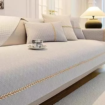 Шенилловые чехлы для дивана для гостиной, французский стиль, противоскользящие накидки на диван, всесезонные универсальные защитные чехлы для диванной мебели 70x70cm 1pc