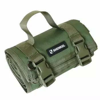 SHENKEL Для одиночного кемпинга и отдыха Коврик для стрельбы Olive Drab Коврик для стрельбы 190x72 см Нейлон 900D Водоотталкивающий с ручкой Складной Компактный Военный