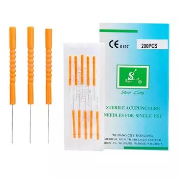 SHENLONG 200 шт. игла для акупунктуры для детоксикации, сухая необходимость, острые одноразовые стерильные иглы для акупунктуры тела, детоксикация акупунктурных точек CE